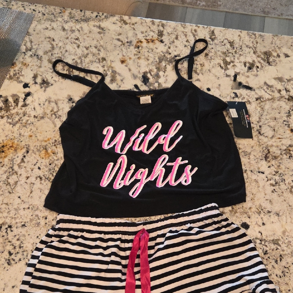 Wild Nights Black and White Pajama Set